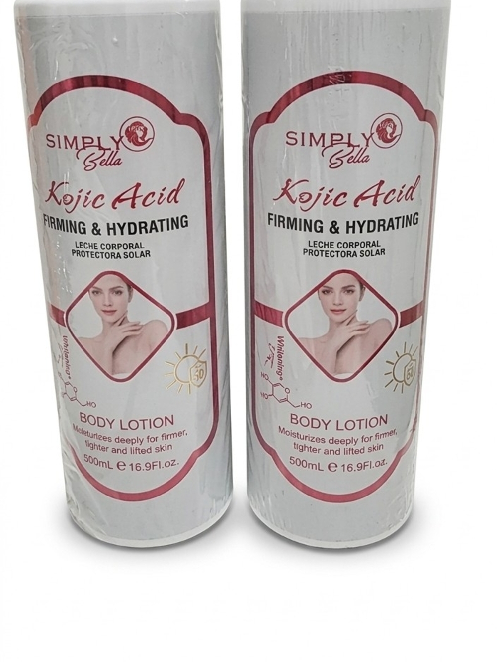 Simply Bella Kojic Acid Body Lotion 2-Pack (16.9 oz / 500ml Each) NWT